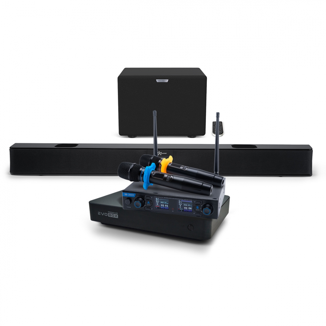 Hi-End караоке-система EVOBOX Premium + EvoSoundBar (саундбар с караоке) в Еврейской АО