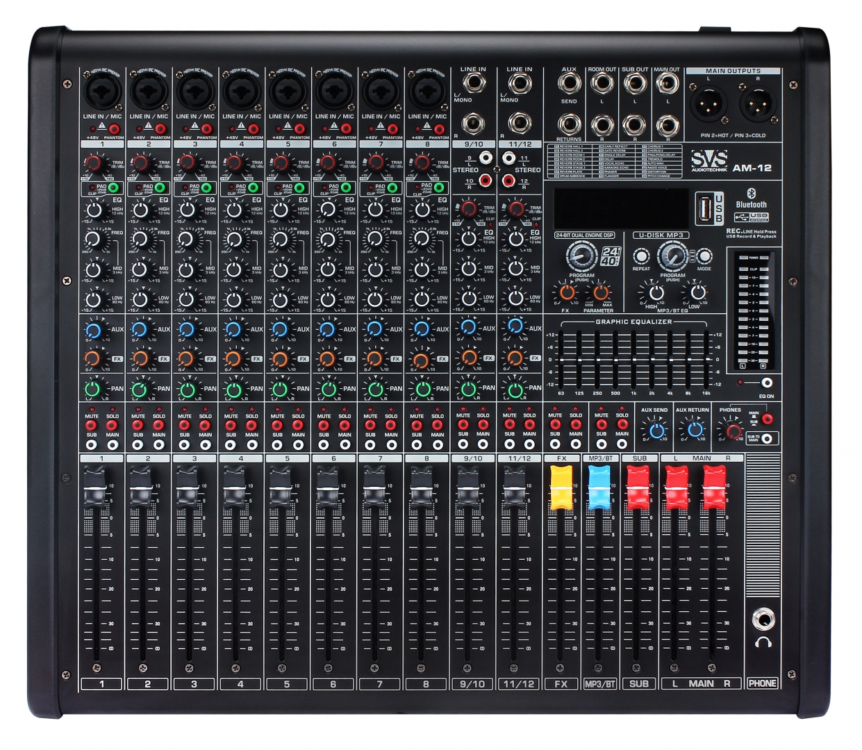 SVS Audiotechnik mixers AM-12 Микшерный пульт аналоговый, 12-канальный в Еврейской АО